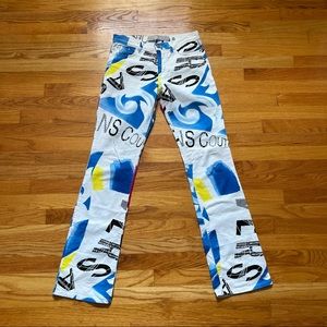 Versace Jeans abstract print pants